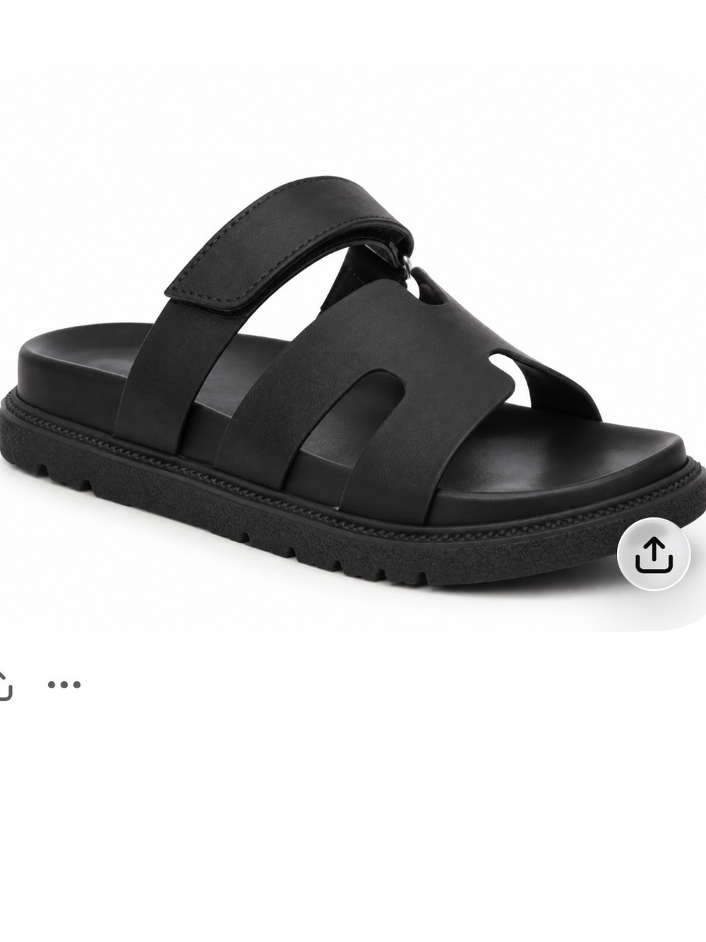 Nicole Miller Black Women’s Slide Sandal with Dual Straps